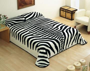 Cuvertura animal print zebra alb negru 5121 220x240 cm